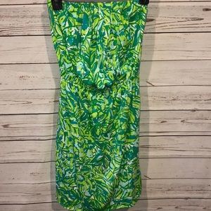 Lilly Pulitzer green strapless dress